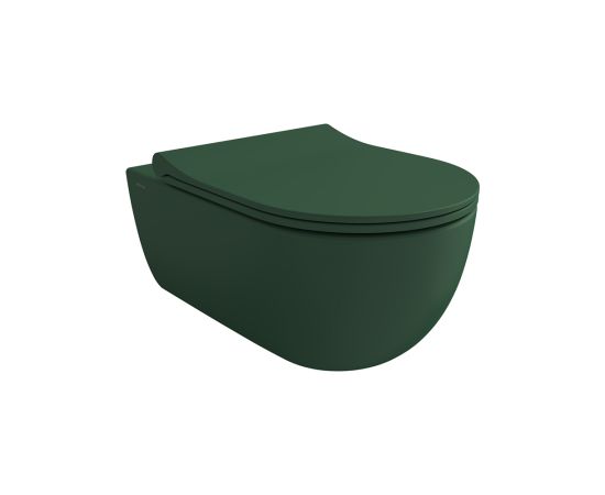 Wall-hung toilet with lid Bocchi TONDO GREEN MATT