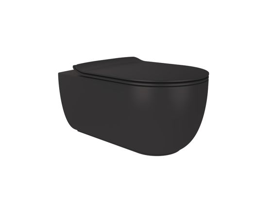 Wall-hung toilet with lid Bien Vokha Black Matt