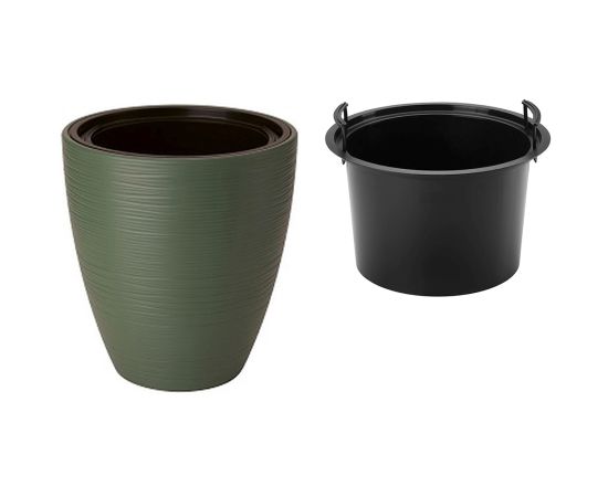 Flower pot FORM-PLASTIC Gobi 40 green tea