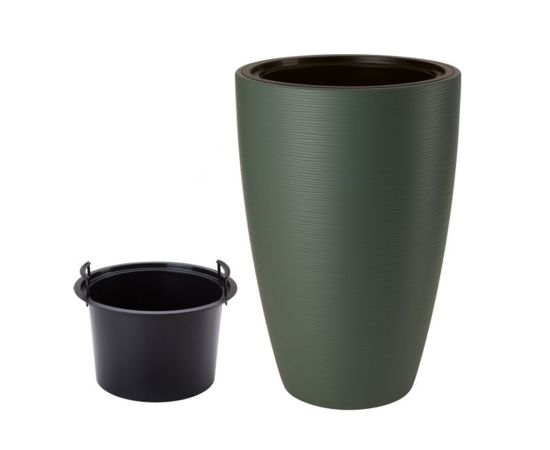 Flower pot FORM-PLASTIC Gobi Slim 40 green tea