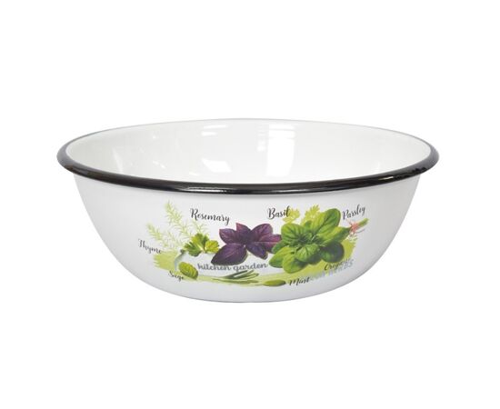 Enamel bowl 2,5l white 0311 2