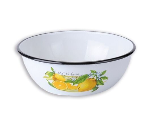 Enamel bowl 2,5l white 0311 2