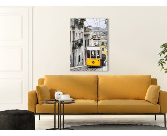 Glass picture Styler Yellow tram GL362 50X70 cm