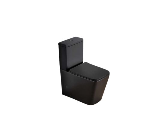 Toilet floor-standing Pate 2920AMB Rimless two-piece black Matt P-TRAP