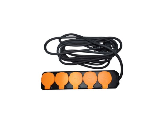 Extension cord LINUS 5x5m black LIN-LU5x5MC