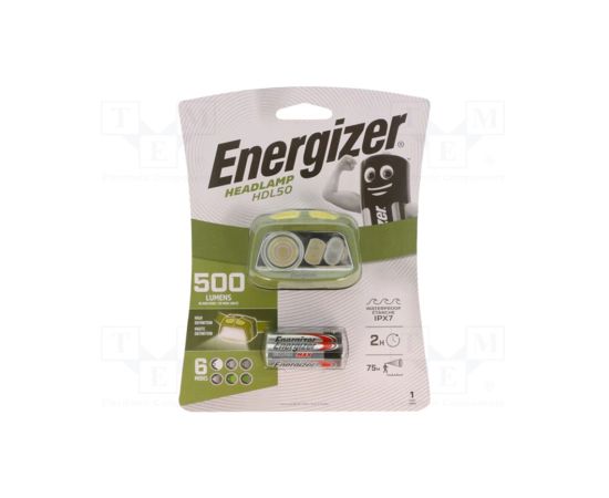 Фонарь налобный Energizer 500Lm HDL50 High CRI IPX7 4315