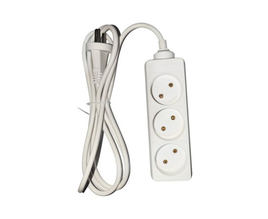 Extension cord LINUS 3x2m white LIN-WO3x2M