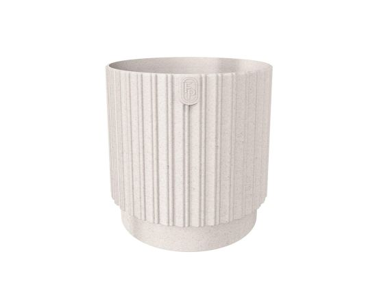 Flower pot FORM-PLASTIC Mika Cyli Petit 18 Eco Wood white