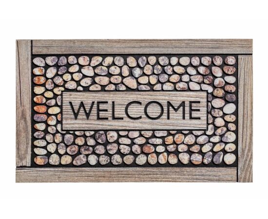 ფეხსაგები Hamat Residence Welcome framed pebbles 45x75 სმ