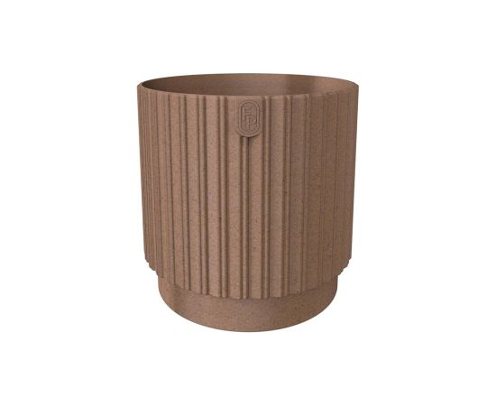 Flower pot FORM-PLASTIC Mika Cyli Petit 18 Eco Wood natural wood