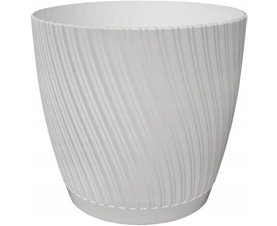 Flower pot with saucer FORM PLASTIC Mika 19 white