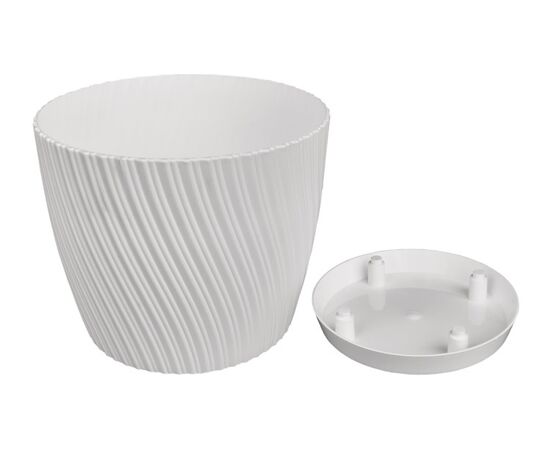 Flower pot with saucer FORM PLASTIC Mika 19 white