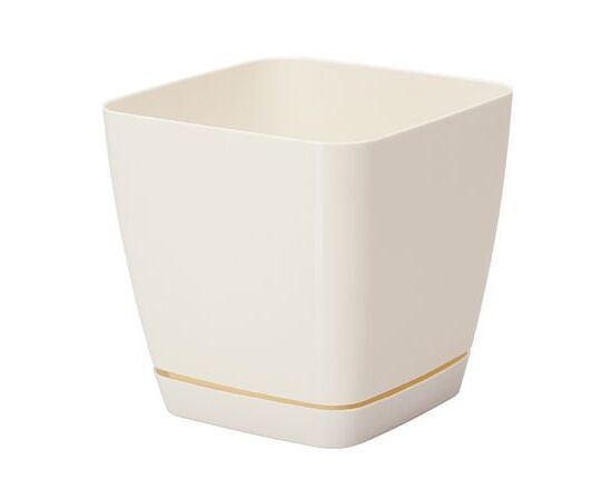 Plastic flower pot FORM PLASTIC Toscana square 0732-001 Ø15 cream