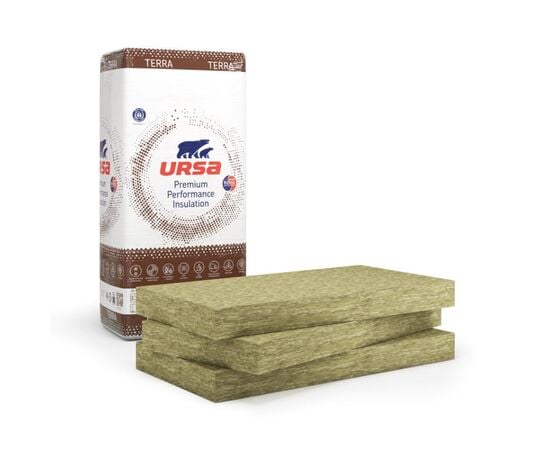 Heat and sound insulating mineral wool Ursa Terra Premium 78PH 1250x600x100 mm 4.5 m²