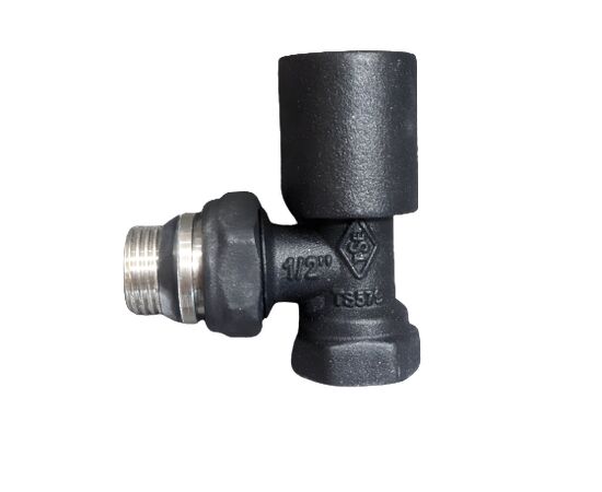 Radiator valve KAS Black supply 1/2"