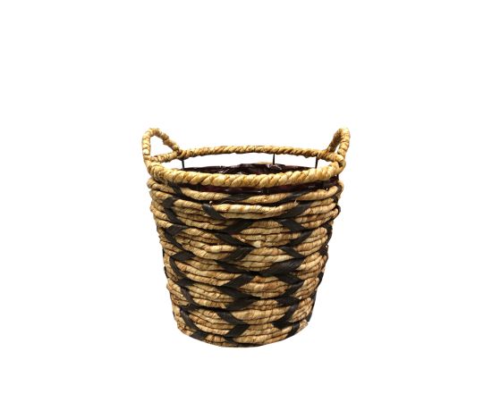 ქოთანი მოწნული Mega Collections ZigZag Potato Basket Dark Brown D26H23