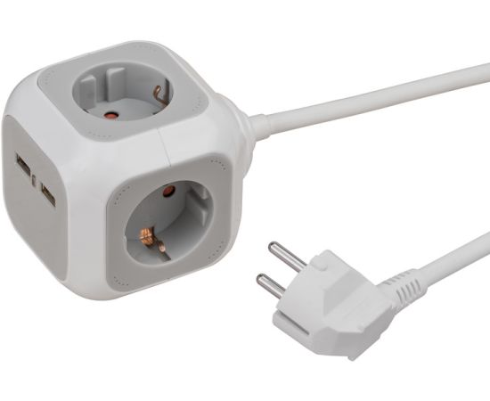 Удлинитель куб 4 Brennenstuhl 1,4м USB ALEA-Power