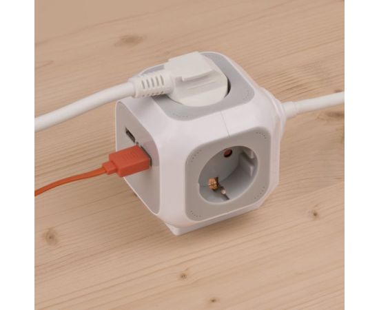 Удлинитель куб 4 Brennenstuhl 1,4м USB ALEA-Power