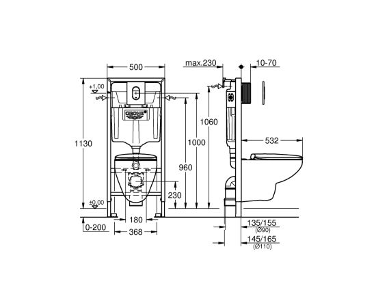 Installation set Grohe 39418000