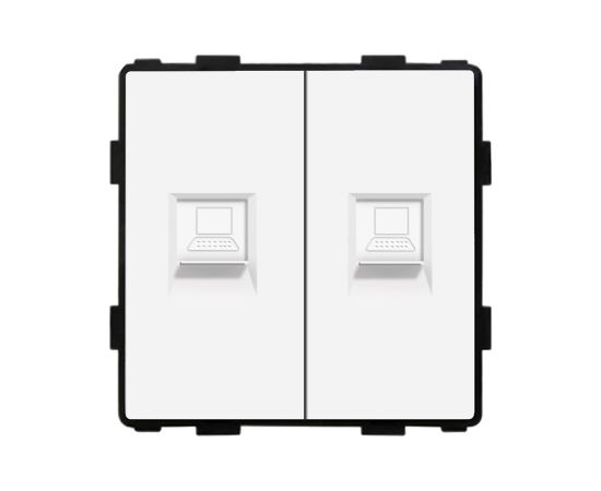 Sockets without frame Socket Style 2 CAT6 RJ45 Internet white