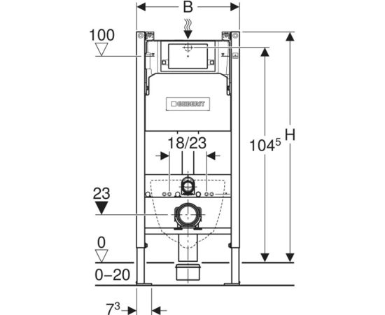 Concealed installation for toilet Geberit Alpha 458.233.00.1