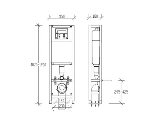 Concealed installation for toilet Tema 11103/111914