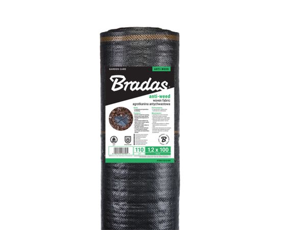 Агротекстиль черный Bradas 110g 1.6x100 м