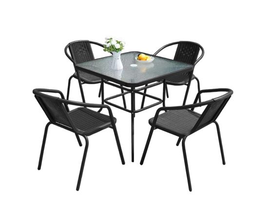 Set of garden furniture table 80x80x70 cm chair 57x70x65 cm