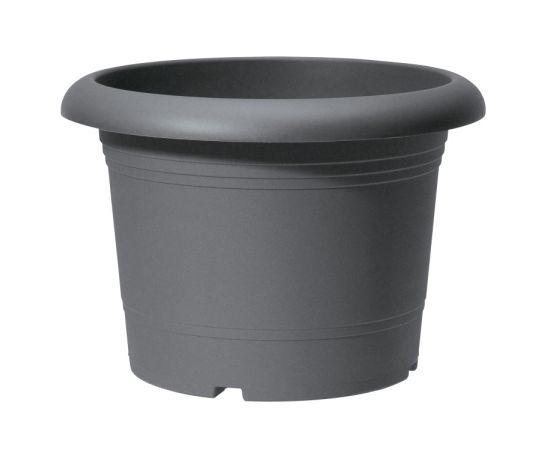 Flower pot plastic Scheurich METALLIC GREY 80/322 PFLANZGEFAESS