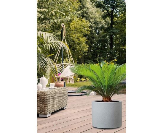 Plastic pot Scheurich 130/50 Stony Gray 41x50 cm