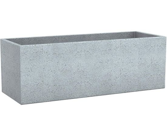 Горшок пластмассовый уличный Scheurich 240/80 C-CUBE LONG Stony Grey