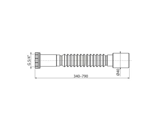 Corrugated pipe Alca Drain A740 5/4"×40