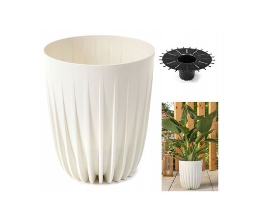 Горшок цветочный Lamela MIRA 300 tall planter recycled - cream