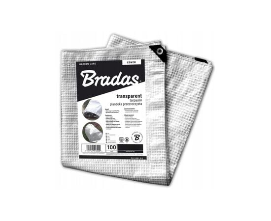 Reinforced tarpaulin transparent Bradas 4x5 m 100 g