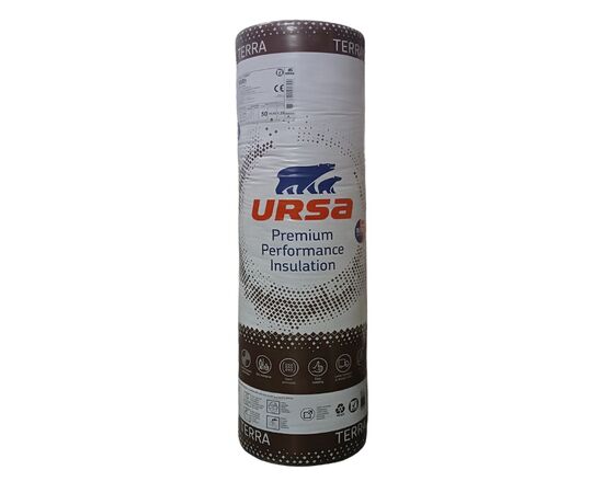 Mineral wool heat and sound insulation Ursa RH80 1.2x15 m 50 mm