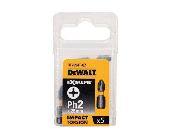 ბიტა დარტყმითი DeWalt DT7994T-QZ PH2 25 მმ 5 ც