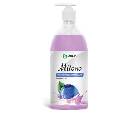 Liquid cream-soap Grass "Milana" Blueberry in yogurt 1000 ml