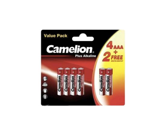 Батарейка Camelion AAA 4+2 Plus Alkaline LR03-BP