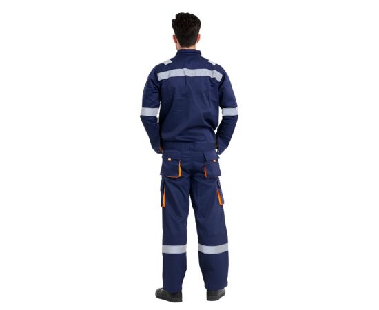 Work overalls gray with black inserts American Safety ASOGBS-B M