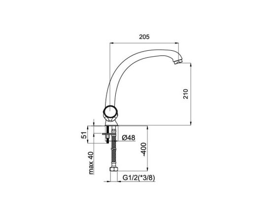 Kitchen faucet RUBINETA MILANO-8 (M8T006)