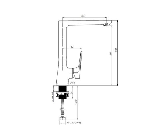 Kitchen faucet Rubineta Deli-33