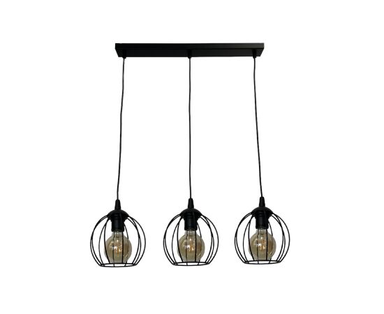 Ceiling lamp LUMINEX Laps 3 E27 metal black ball 222