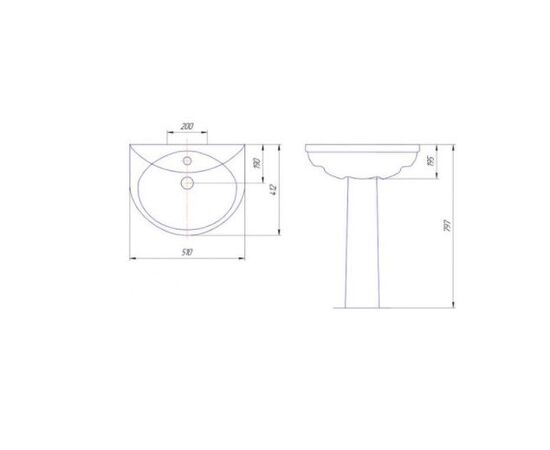 Washbasin Rosa "Comfort"