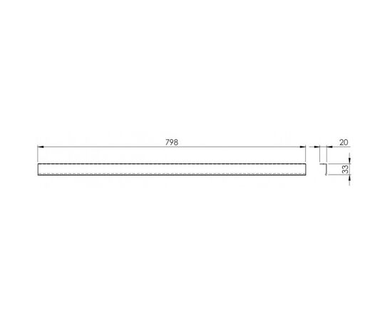 Furniture handle Elita LOOK CHROM 80 1 PC. (L-798/R-758)