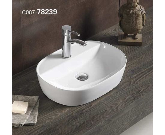 Washbasin Pate Oval 78239 Glossy white