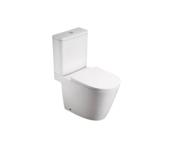 Toilet floor-standing Pate 2981XC two-piece Glossy white P-TRAP