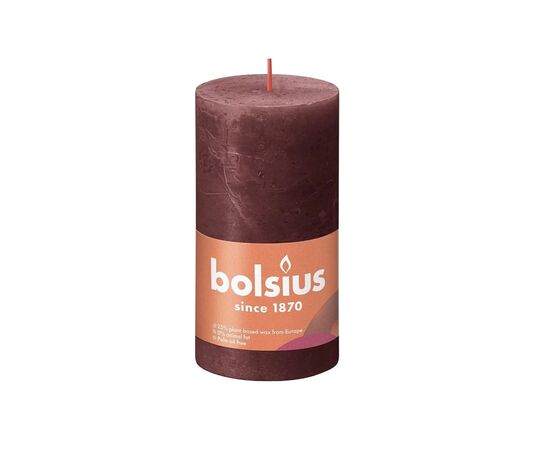 სანთელი Bolsius Rust Velvet red 130/68 მმ