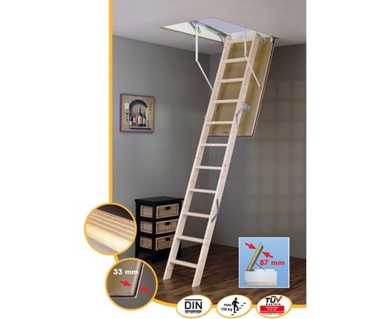 Attic ladder Minka Tradition Plus 33 mm 70x120x2800 mm wooden