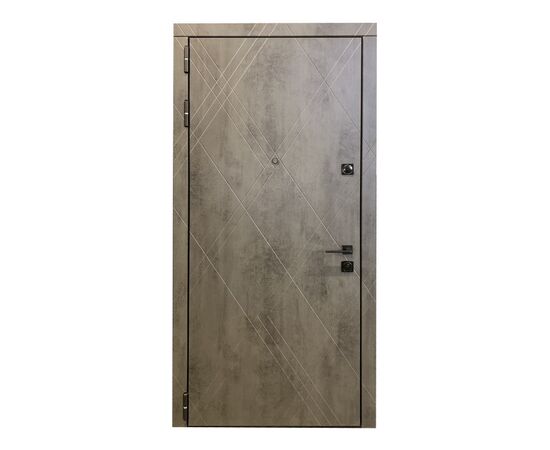 Door metal external opening Steelline S-266 950х2200mm L MDF 12mm stone dark gray