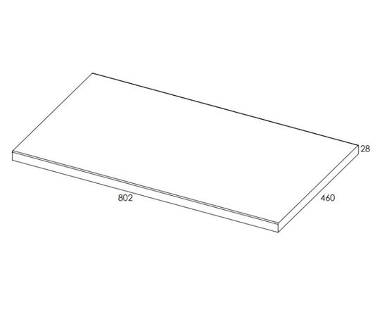 Table top for cabinet Elita GR28 80/46 oak